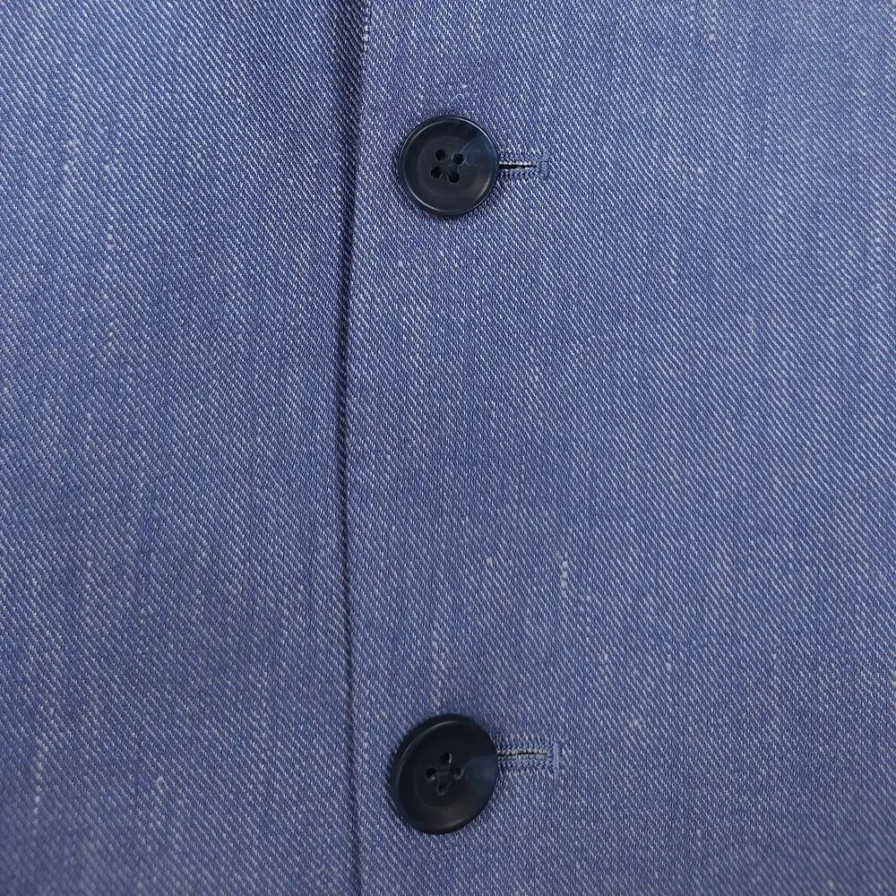 Kenneth Cole Reaction Mens Modern Fit Sport Coat 38R Light Blue Stretch Linen